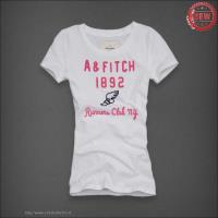 dames abercrombie fitch korte tees 1892 lichtrood wit Store Tilburg j1blb421